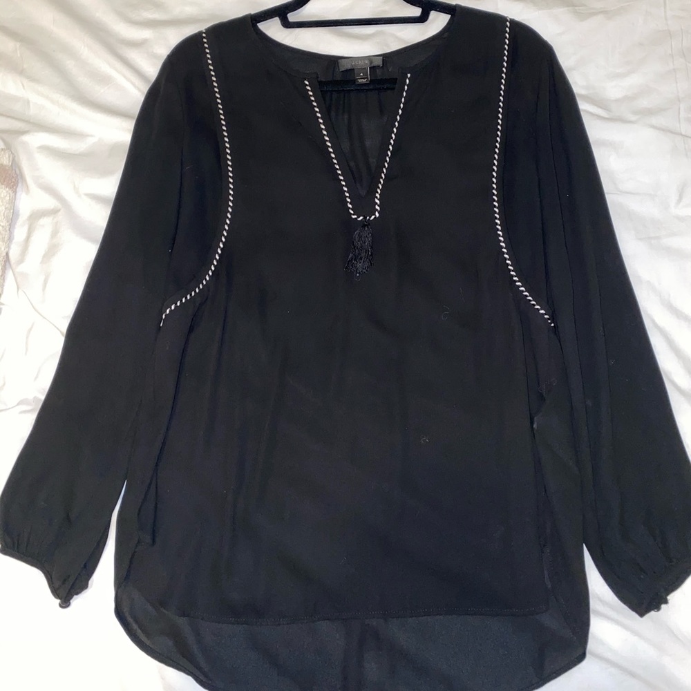 Jcrew Black Blouse